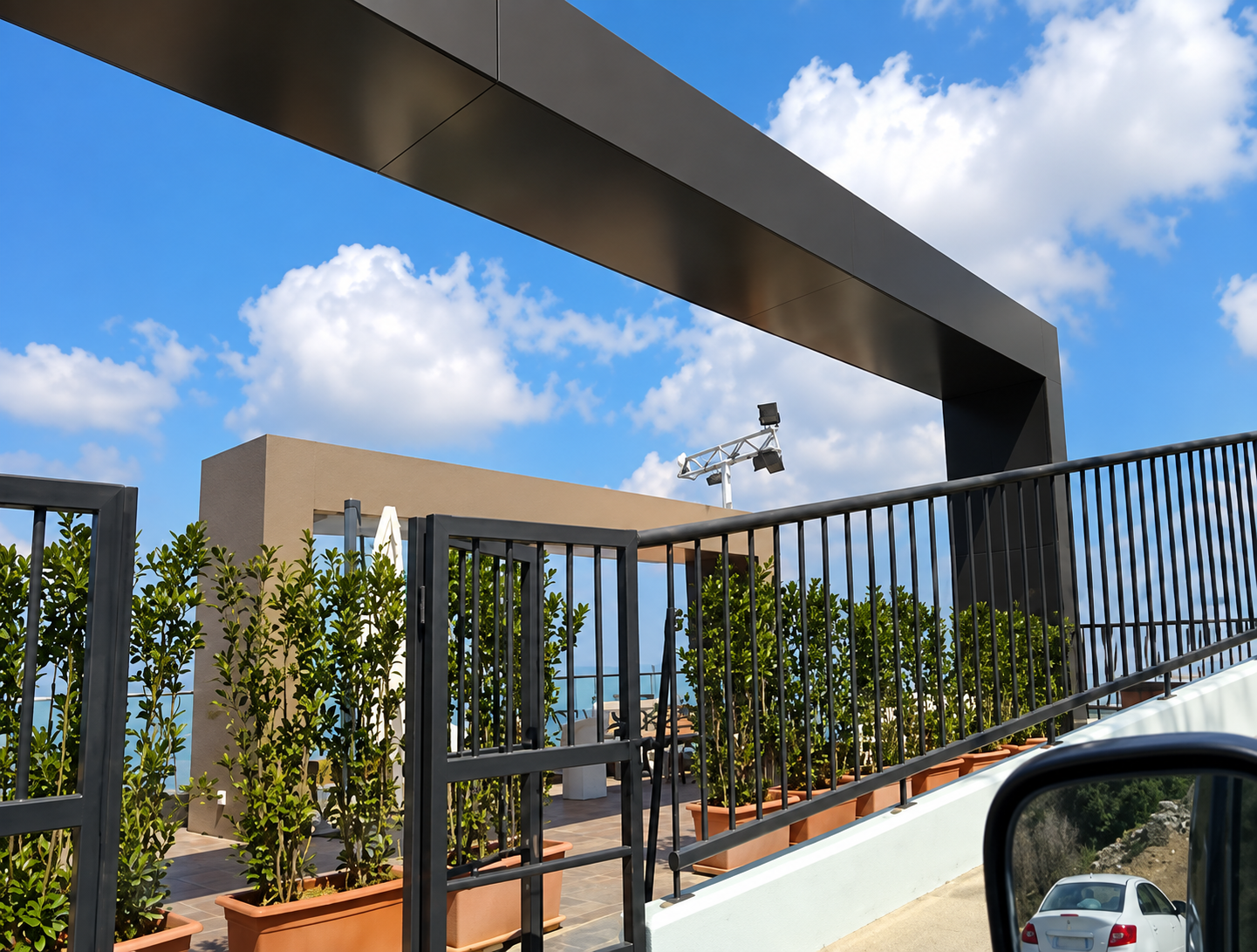 Aluminum, glazing, pergola and louver works at Roumieh Social Club